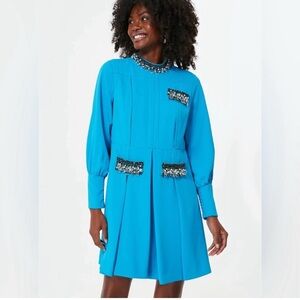 NEW Tuckernuck bright Blue Hoyt Dress with Embellishments sizes S, M